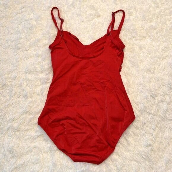 Jantzen Classics Red Ruched Front One Piece Swimsuit - Picture 2 of 9